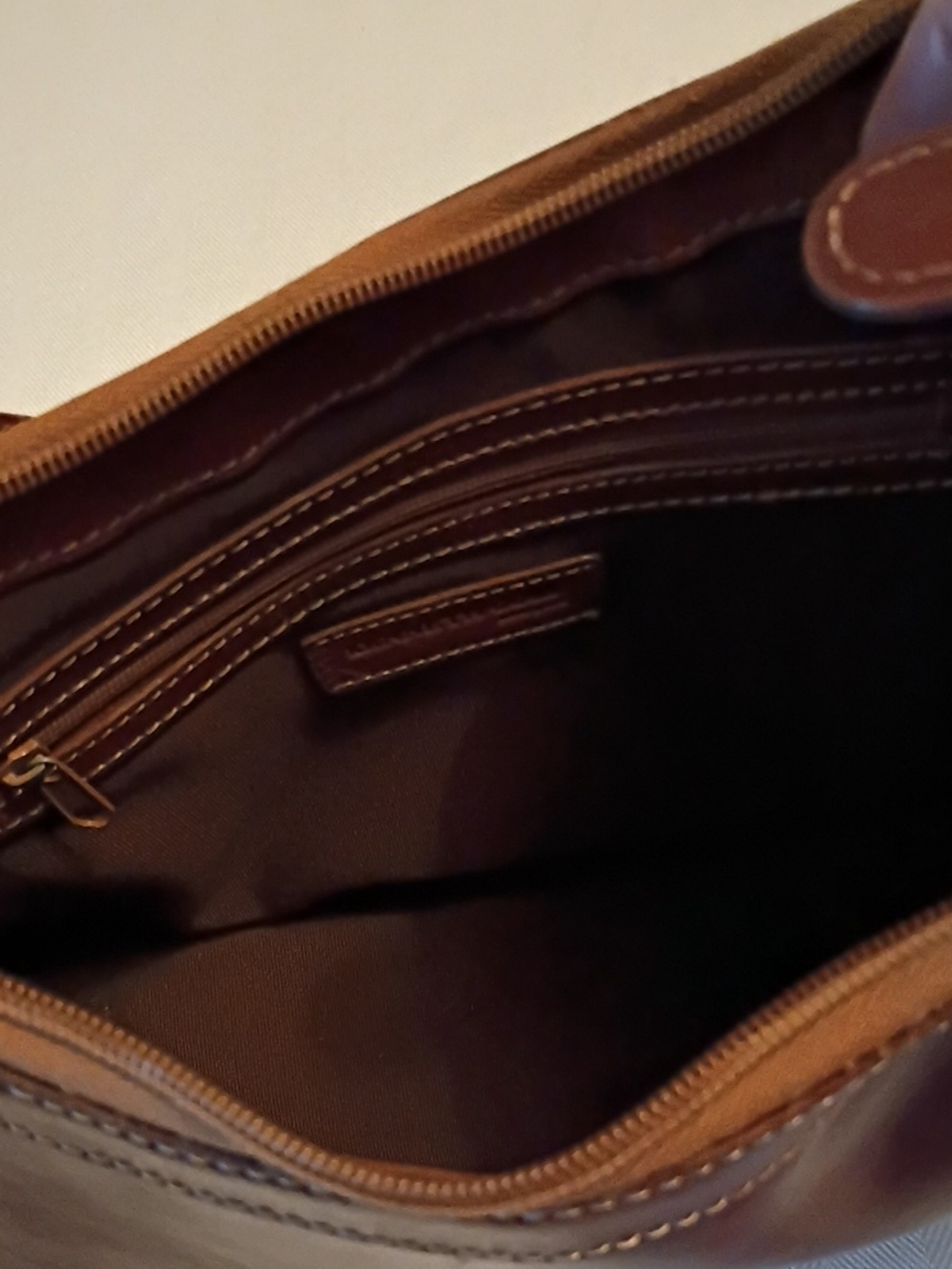 Vtg Kenneth Cole Leather Hobo Bag - Picture 6 of 8